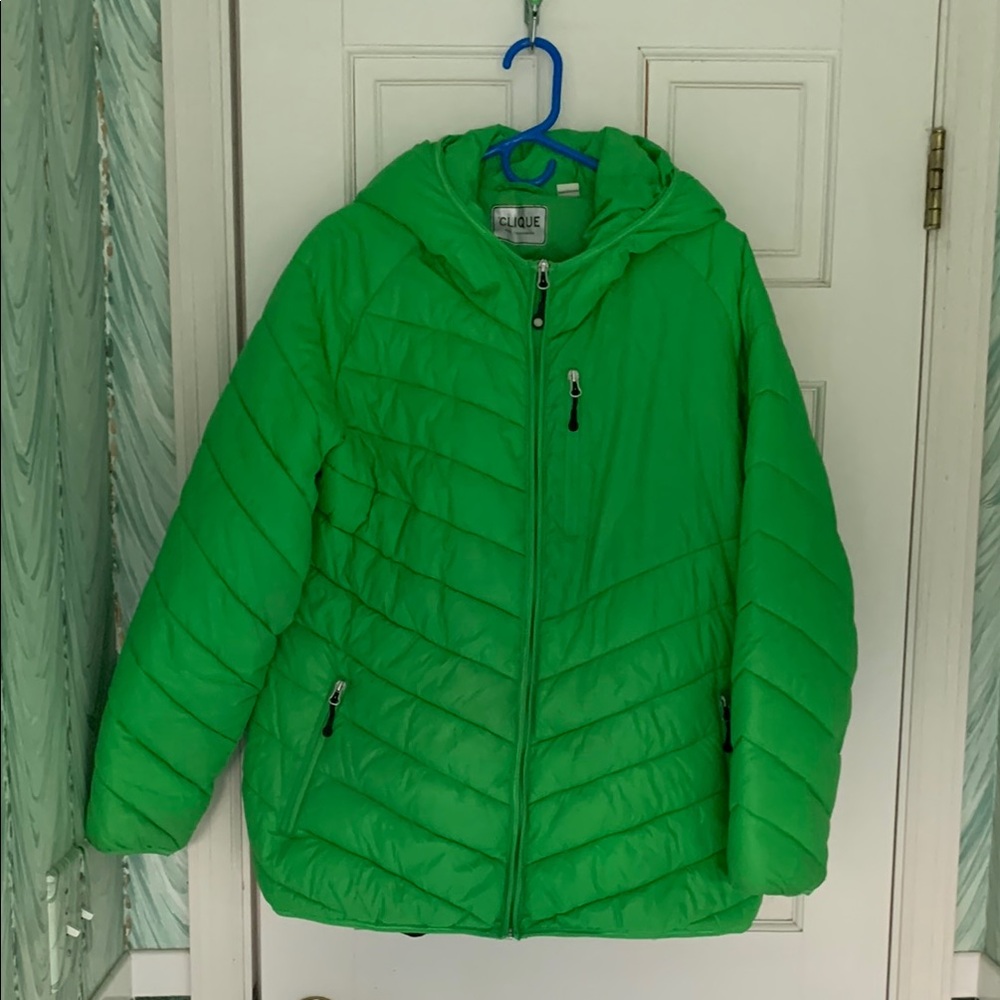 Green Puffer Jacket—ladies